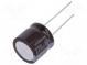 Kondenzátor  elektrolytický  low ESR  THT  220uF  63VDC  Ø16x15mm