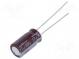 Kondenzátor  elektrolytický  low ESR  THT  27uF  100VDC  Ø8x15mm