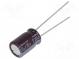 Kondenzátor  elektrolytický  low ESR  THT  220uF  10VDC  Ø8x11,5mm