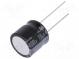 Kondenzátor  elektrolytický  THT  10uF  400VDC  Ø16x15mm  ±20%