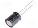 Kondenzátor  elektrolytický  THT  330uF  35VDC  Ø10x12,5mm  ±20%