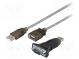 Převodník USB- RS232  D-Sub 9pin vidlice,USB A vidlice  1,5m