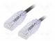 Patch cord  TX6-28™,U/UTP  6  lanko  Cu  LSZH  černá  Dél  0,5m