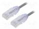 Patch cord  TX6-28™,U/UTP  6  lanko  Cu  LSZH  šedá  Dél  0,5m  28AWG