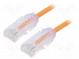 Patch cord  TX6-28™,U/UTP  6  lanko  Cu  LSZH  oranžová  Dél  0,5m