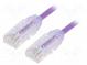 Patch cord  TX6-28™,U/UTP  6  lanko  Cu  LSZH  fialová  Dél  0,5m