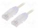 Patch cord  TX6-28™,U/UTP  6  lanko  Cu  LSZH  bílá  Dél  1m  28AWG