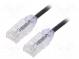 Patch cord  TX6-28™,U/UTP  6  lanko  Cu  LSZH  černá  Dél  1m  28AWG