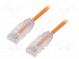 Patch cord  TX6-28™,U/UTP  6  lanko  Cu  LSZH  oranžová  Dél  1m