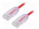 Patch cord  TX6-28™,U/UTP  6  lanko  Cu  LSZH  červená  Dél  1m