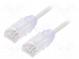 Patch cord  TX6-28™,U/UTP  6  lanko  Cu  LSZH  bílá  Dél  2m  28AWG