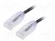 Patch cord  TX6-28™,U/UTP  6  lanko  Cu  LSZH  černá  Dél  2m  28AWG
