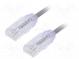 Patch cord  TX6-28™,U/UTP  6  lanko  Cu  LSZH  šedá  Dél  2m  28AWG
