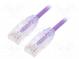 Patch cord  TX6-28™,U/UTP  6  lanko  Cu  LSZH  fialová  Dél  2m