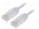 Patch cord  TX6-28™,U/UTP  6  lanko  Cu  LSZH  bílá  Dél  3m  28AWG
