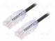 Patch cord  TX6-28™,U/UTP  6  lanko  Cu  LSZH  černá  Dél  3m  28AWG