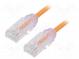 Patch cord  TX6-28™,U/UTP  6  lanko  Cu  LSZH  oranžová  Dél  3m