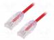 Patch cord  TX6-28™,U/UTP  6  lanko  Cu  LSZH  červená  Dél  3m