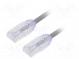 Patch cord  F/UTP,TX6A-28™  6a  drát  Cu  LSZH  šedá  Dél  1m  28AWG