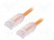 Patch cord  F/UTP,TX6A-28™  6a  drát  Cu  LSZH  oranžová  Dél  3m