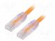 Patch cord  TX6A™ 10Gig,U/UTP  6a  drát  Cu  PVC  oranžová  24AWG