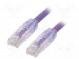 Patch cord  TX6A™ 10Gig,U/UTP  6a  drát  Cu  PVC  fialová  Dél  0,5m