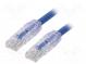 Patch cord  TX6A™ 10Gig,U/UTP  6a  drát  Cu  PVC  modrá  Dél  1m