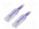 Patch cord  TX6A™ 10Gig,U/UTP  6a  drát  Cu  PVC  fialová  Dél  1m