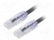 Patch cord  TX6A™ 10Gig,U/UTP  6a  drát  Cu  PVC  černá  Dél  2m