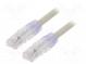 Patch cord  TX6A™ 10Gig,U/UTP  6a  drát  Cu  PVC  šedá  Dél  2m
