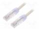 Patch cord  TX6A™ 10Gig,U/UTP  6a  drát  Cu  PVC  bílá  Dél  3m