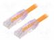 Patch cord  TX6A™ 10Gig,U/UTP  6a  drát  Cu  PVC  oranžová  Dél  3m