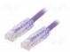 Patch cord  TX6A™ 10Gig,U/UTP  6a  drát  Cu  PVC  fialová  Dél  3m