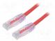 Patch cord  TX6™ PLUS,U/UTP  6  lanko  Cu  LSZH  červená  Dél  0,5m