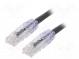Patch cord  TX6™ PLUS,U/UTP  6  lanko  Cu  LSZH  černá  Dél  2m