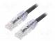 Patch cord  TX6™ PLUS,U/UTP  6  lanko  Cu  LSZH  černá  Dél  3m