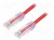 Patch cord  TX6™ PLUS,U/UTP  6  lanko  Cu  LSZH  červená  Dél  3m