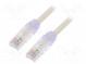 Patch cord  TX6™ PLUS,U/UTP  6  lanko  Cu  LSZH  bílá  Dél  3m  24AWG