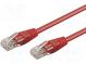 Patch cord  U/UTP  5e  lanko  CCA  PVC  červená  10m  28AWG