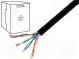 Vodič  U/UTP  5e  externí  drát  CCA  4x2x24AWG  polyetylén  černá