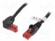 Patch cord  U/UTP  6  lanko  CCA  PVC  černá  0,5m  25AWG
