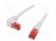 Patch cord  U/UTP  6  lanko  CCA  PVC  bílá  0,5m  25AWG