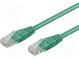 Patch cord  U/UTP  6  lanko  CCA  PVC  zelená  0,25m  24AWG