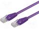 Patch cord  U/UTP  6  lanko  CCA  PVC  fialová  0,25m  24AWG