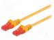 Patch cord  U/UTP  6  lanko  CCA  PVC  žlutá  25m  24AWG