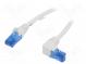 Patch cord  U/UTP  6a  lanko  CCA  PVC  bílá  0,25m  24AWG