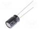 Kondenzátor  elektrolytický  THT  330uF  25VDC  Ø8x11,5mm  ±20%