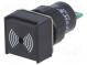 Signalizátor  zvukový  75dB  Podsv  není  IP40  Ø16mm  max.6mm