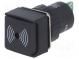 Signalizátor  zvukový  75dB  Podsv  není  IP40  Ø16mm  max.6mm