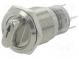 Přepínač  otočný  pol  2  SPDT  0,5A/220VAC  1A/24VDC  -20÷55°C